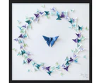 Special Edition Circle of Life Black Frame - Blue Butterflies