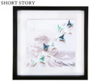 Short Story Signature 40x40cm Hokusai Waves Framed Origami Wall Art