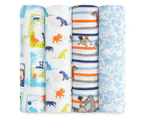 Aden & Anais Disney Baby The Jungle Book Classic Swaddle 4-Pack - White/Blue