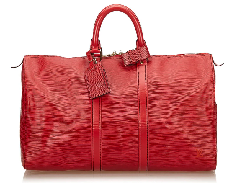 Pre-Loved Louis Vuitton Epi Keepall 45 Duffel Bag 7ELVDB005 - Red 
