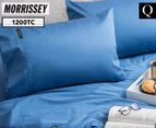 Morrissey Luxury 1200TC Queen Bed Sheet Set - Blue