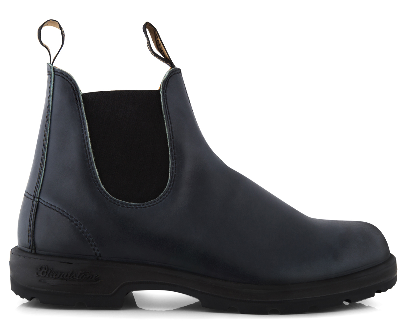 navy leather chelsea boot