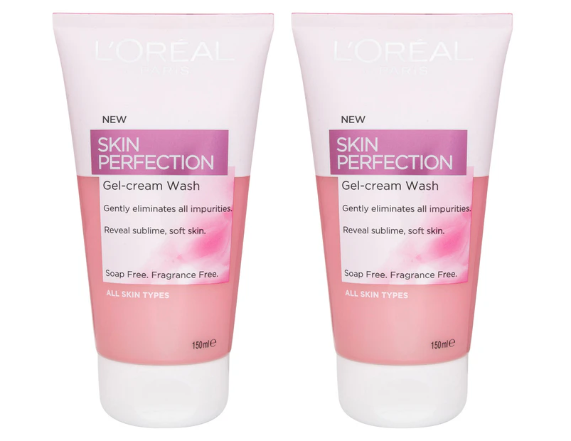 2 x L'Oréal Skin Perfection Gel Cream Wash 150mL