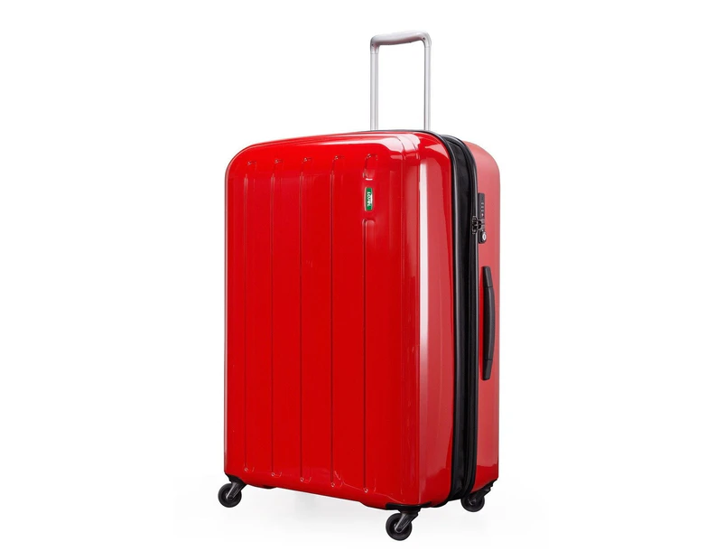 Lojel Lucid Large 81cm Hardside Luggage In Red - Double Zippers