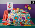 Kas Kids Garden Brights Single Bed Quilt Cover Set - Multi 