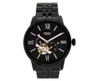 Fossil Men's 45mm Townsman Automatic Watch - Skeleton/Gold/Silver