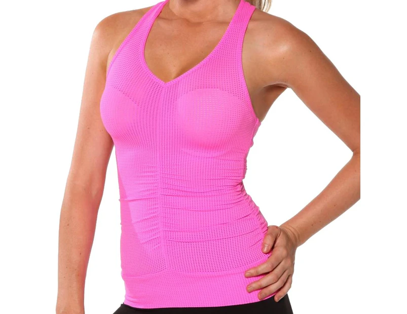 Blockout Clothing Singlet – Pink. Made In Australia
