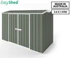 EasyShed 3.0x1.97m Double Door Gable Roof Garden Shed - Mist Green