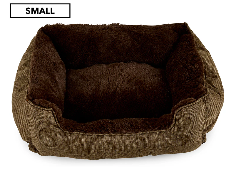 Paws & Claws Small Plush Pet Bed - Brown