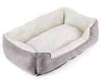 Paws & Claws Medium Plush Pet Bed - Grey