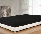 1000TC Egyptian Cotton Single Bed Fitted Sheet - Black