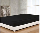 1000TC Egyptian Cotton King Bed Fitted Sheet - Black