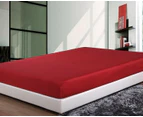 1000TC Egyptian Cotton Queen Bed Fitted Sheet - Red