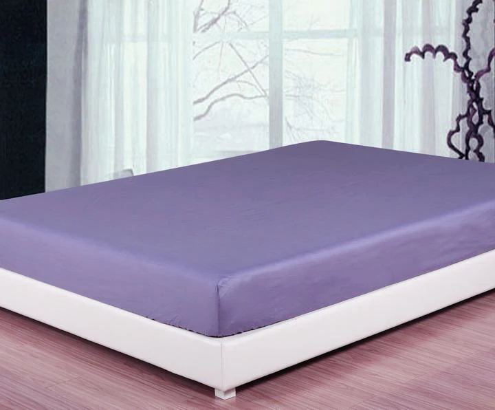 1000TC Egyptian Cotton Queen Bed Fitted Sheet - Grape