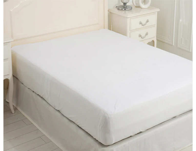 1000TC Egyptian Cotton Double Bed Fitted Sheet - White