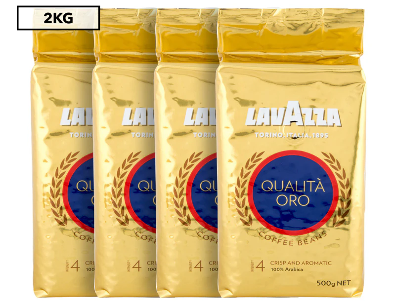 4 x Lavazza Qualità Oro Coffee Beans 500g