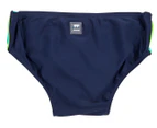 WaveRat Baby/Toddler Hibiscus Panel Brief - Marine/Blue