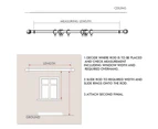Top Quality NEW Curtain Rod Pole 120-210cm Crystal