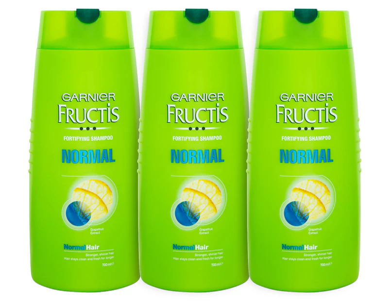 3 x Garnier Fructis Normal Shampoo 700mL