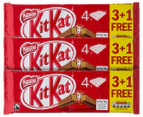 3 x Nestlé KitKat 4-Finger Chocolate Wafer Bars 4pk 166g