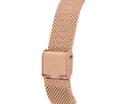 Elie Beaumont 33mm Oxford Small Mesh Bracelet Watch - Rose Gold/White