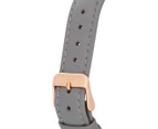 Elie Beaumont 38mm Oxford Large Leather Watch - Dark Stone/Rose Gold