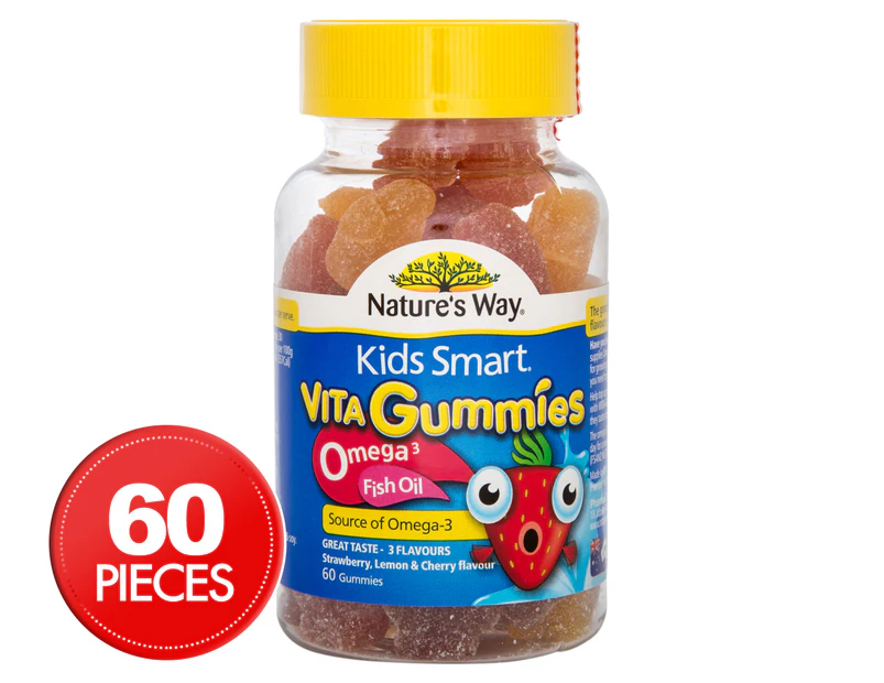 Nature's Way Kids Smart Omega-3 Vita Gummies 60 Gummies 