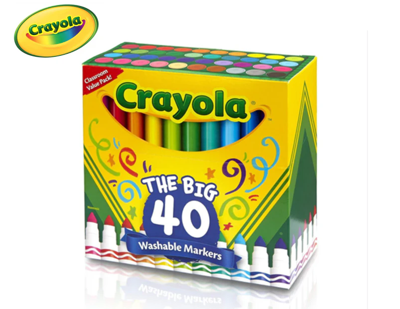 Crayola Washable Super Tips Markers, Pack of 10 | Bundle of 10 Packs
