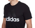Adidas Men's Essentials Linear Tee - Black/Grey