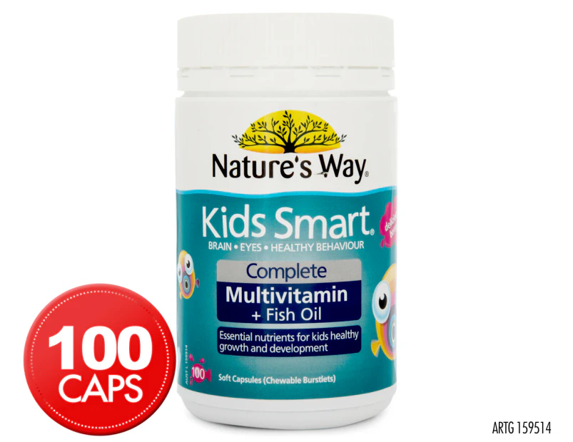 Nature's Way Kids Smart Complete Multivitamin + Fish Oil 100 Caps