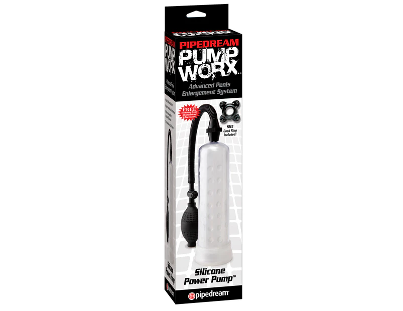 Pump Worx Silicone Power Penis Pump - Clear