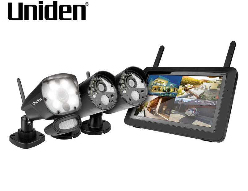 Uniden G3721L Full HD Digital Wireless Surveillance System w/ 2 x Weatherproof Cameras & 1 x Motion Detection Spot Light Camera