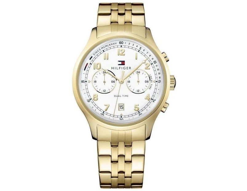 Tommy Hilfiger Dual Time Stainless Steel Mens Watch - TH-1791390 - Multi