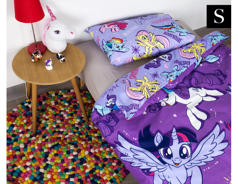 My Little Pony Reversible Single Bed Quilt Cover Set - Multi