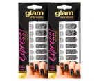 Manicare Glam Express! Lace Me Up Nail Wraps - Black