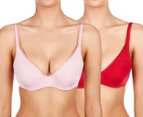 Berlei Barely There T-Shirt Bra 2-Pack - Red/Pink