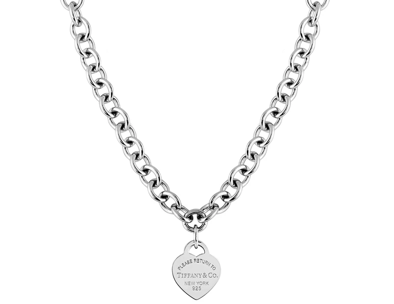 Tiffany & Co. Heart Tag Necklace - Silver