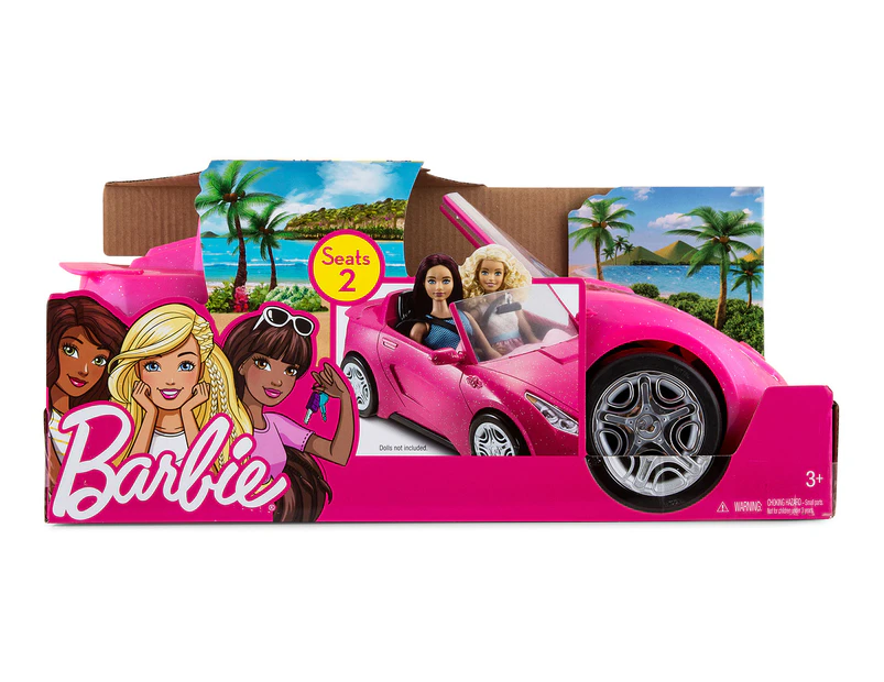 Barbie Collection Doll and 2 Seat Pink Convertible Car with