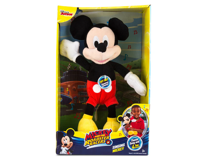 Disney Roadster Racers Singing Mickey Plush Doll 