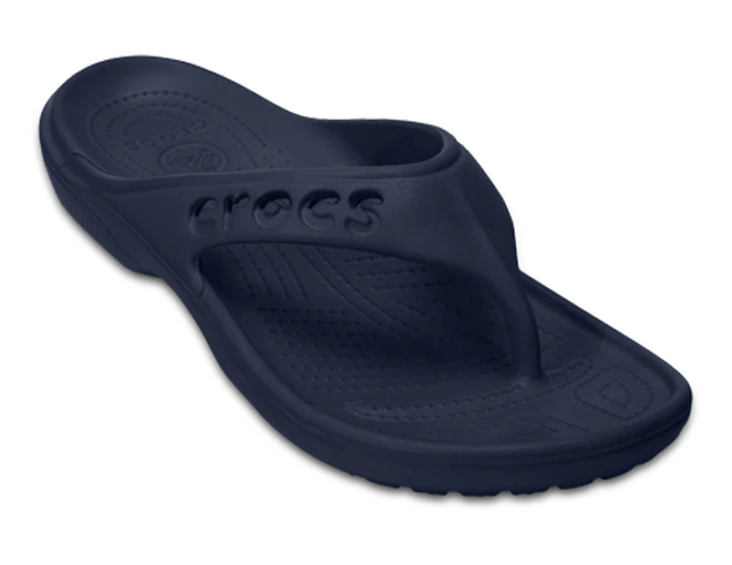 Crocs Unisex Baya Flip Thongs - Navy