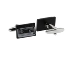 SD Man Cassette Tape Cufflinks - Black/Silver