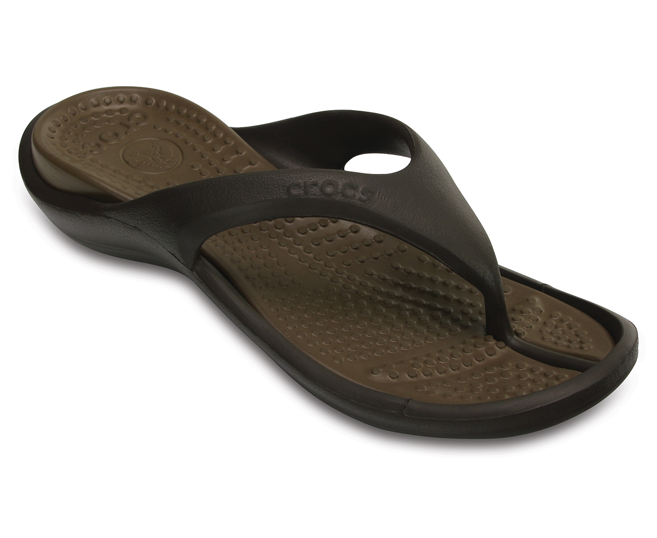 Crocs Unisex Athens Flip Thongs - Espresso/Walnut | Catch.com.au