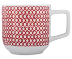 Circa Lifestyle Nordic Wood 4-Piece Mug Set - Red