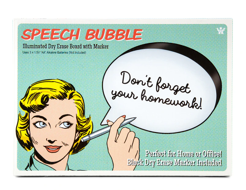Speech Bubble Illuminated Dry Erase Board