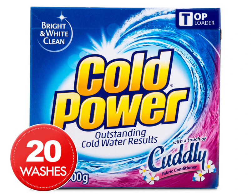 Cold Power Top  Loader Bright & White Clean Laundry Powder 900g