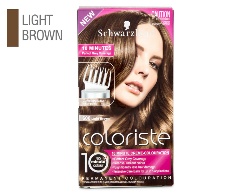 Schwarzkopf Coloriste 10-Minute Permanent Hair Colour Kit - #600 Light Brown
