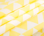 Itsy Bitsy Be Brave Triangle Fitted Cot Sheet - Yellow/White