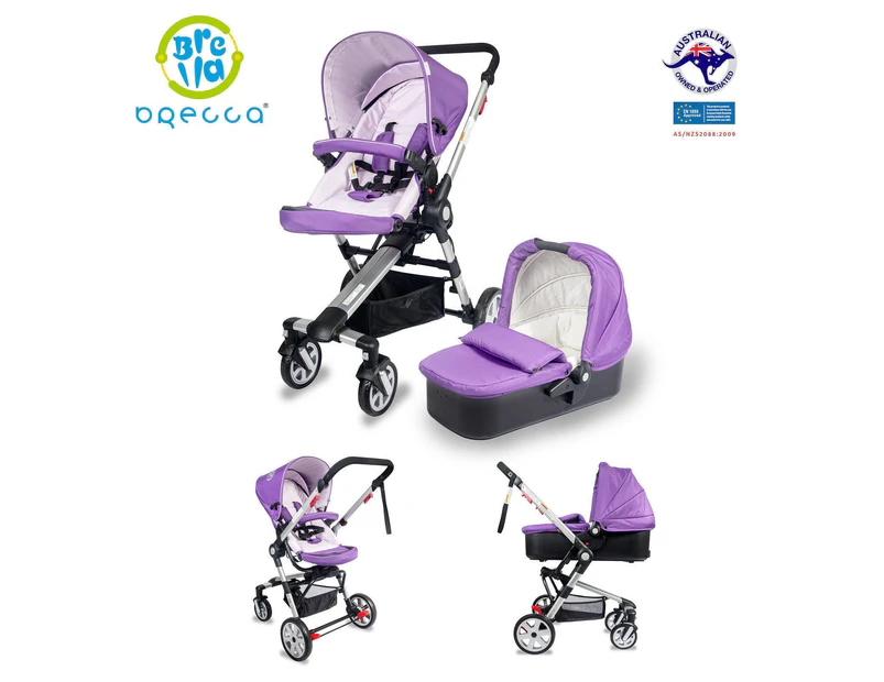 Brella ASTRO 2 IN1 Baby Pram Stroller 4 Wheel – Purple