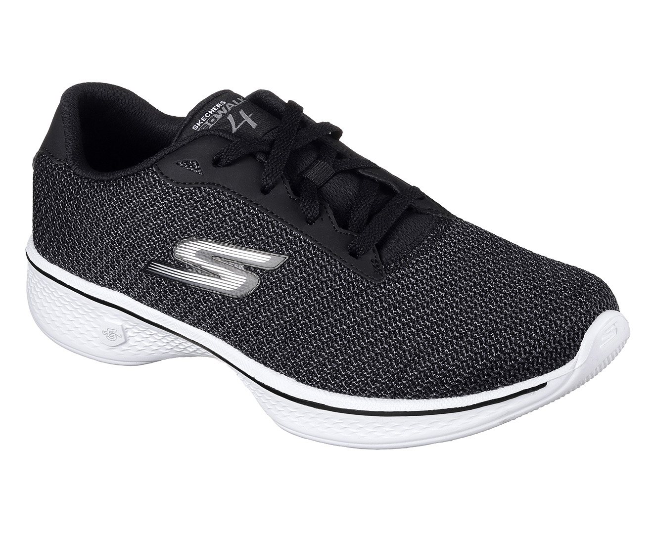 Skechers Women s GOwalk 4 Glorify Shoe Black White Catch