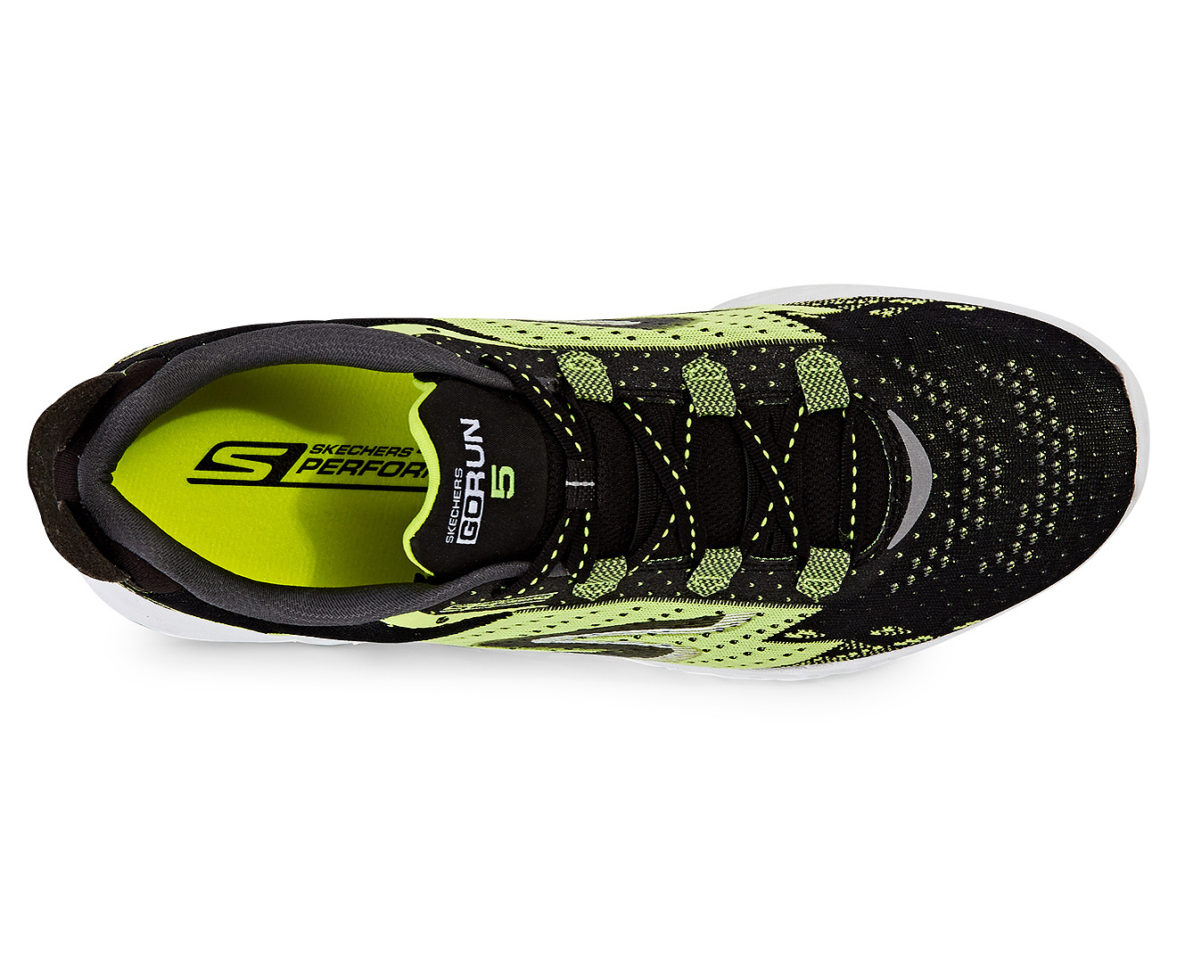 Skechers Men's GOrun 5 Shoe - Black/Green | Catch.co.nz